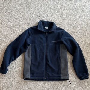 Columbia Two-tone Blue and Gray Fleece Jacket